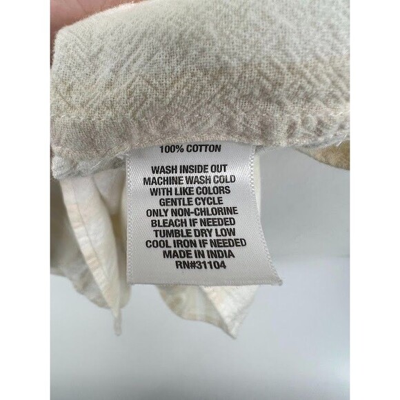 Wonderly Women's Plus Size 3X Shirt Dress White/Tan Vertical Stripes - Picture 3 of 5